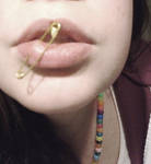 My lip piercing