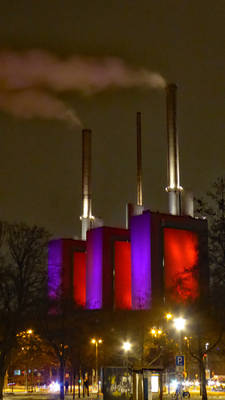 Ein farbenfrohes Heizkraftwerk
