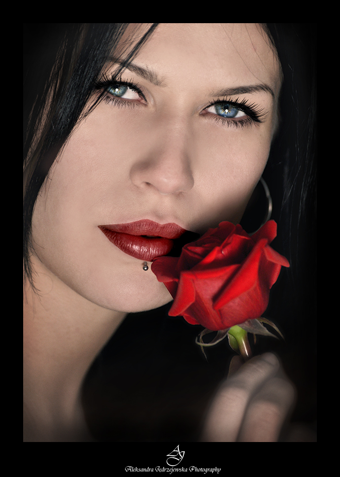 ...Lady with rose...