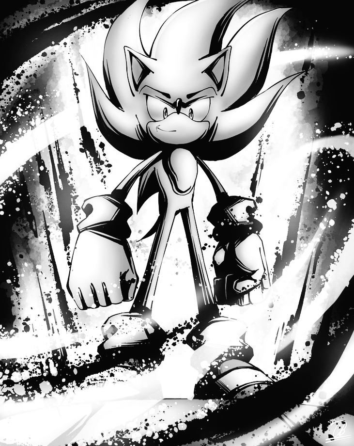 Hyper sonic full power fanart by cosmicdarksonic on DeviantArt