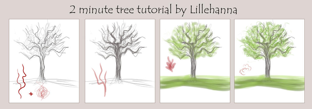 Tutorial For Trees Easy tree tutorial by Lillehanna on DeviantArt