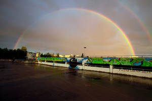 Rain. rain bow away..