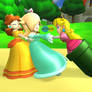 Peach stuck in a Warp Pipe