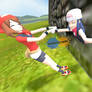Dawn Stuck in a Wall (Request)