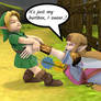 Zelda Stuck in a Fence