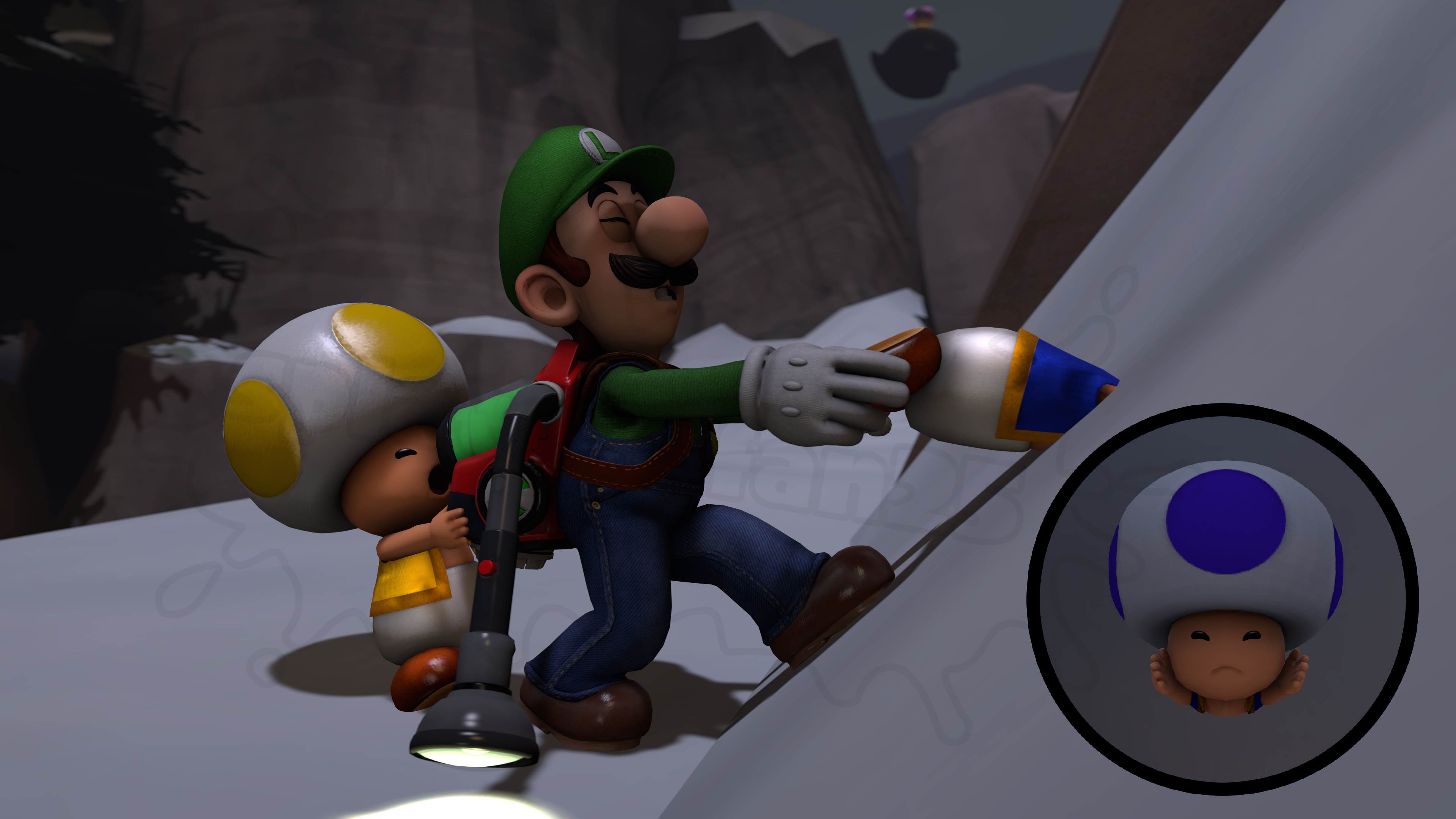 Toad Stuck in a Snow Drift by splatoonfan25 on DeviantArt