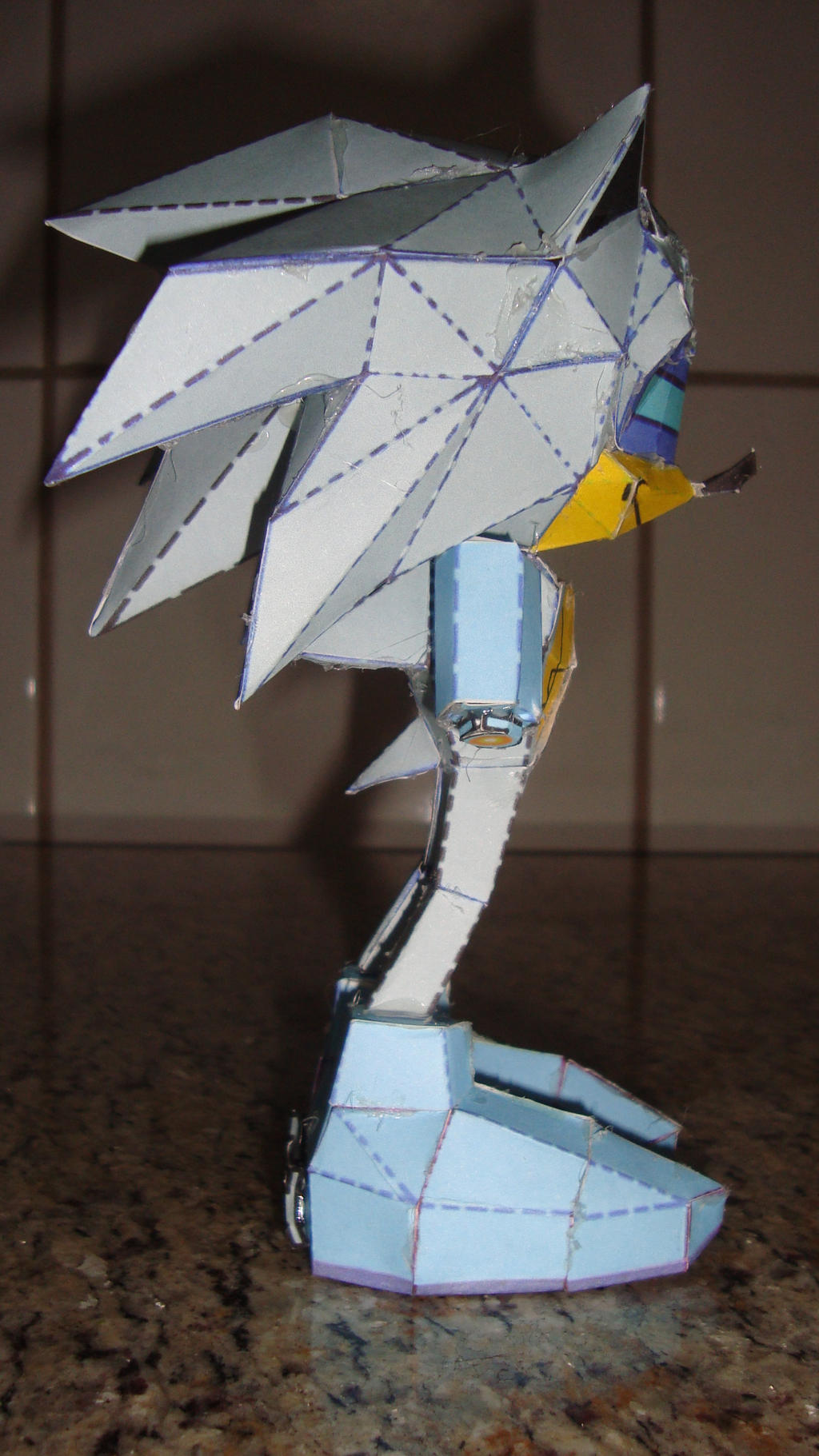 Silver Sonic Game Gear papercraft prototype by augustelos on DeviantArt