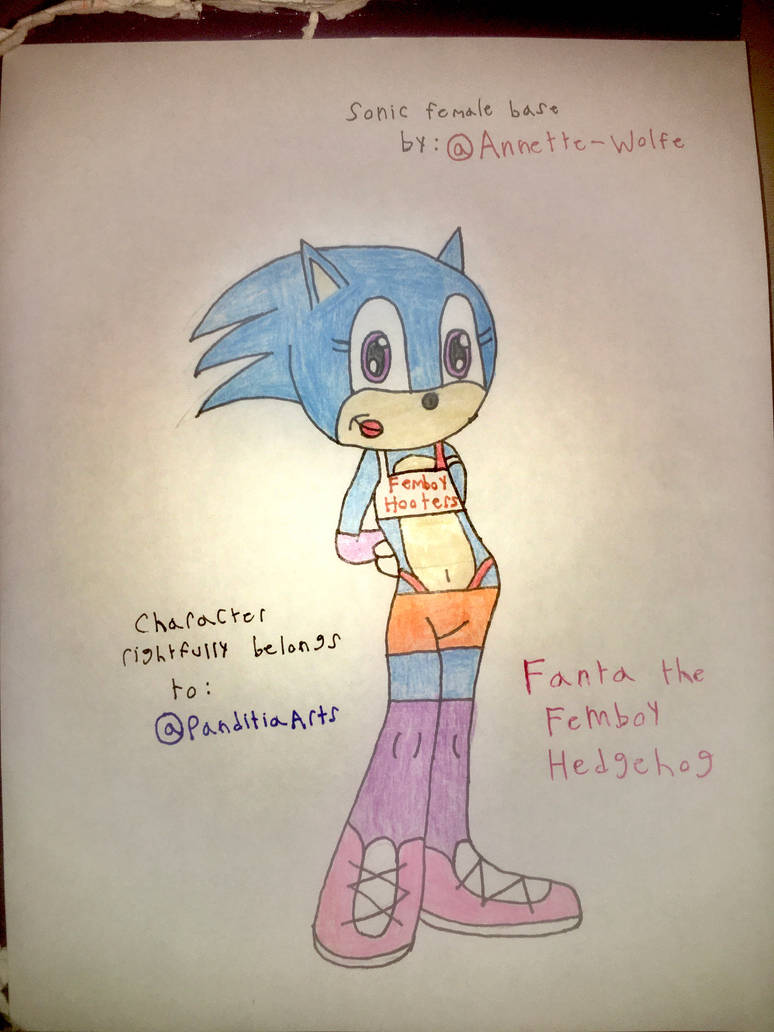 Fanta the Femboy Hedgehog drawing by PanditiaArts39 on DeviantArt