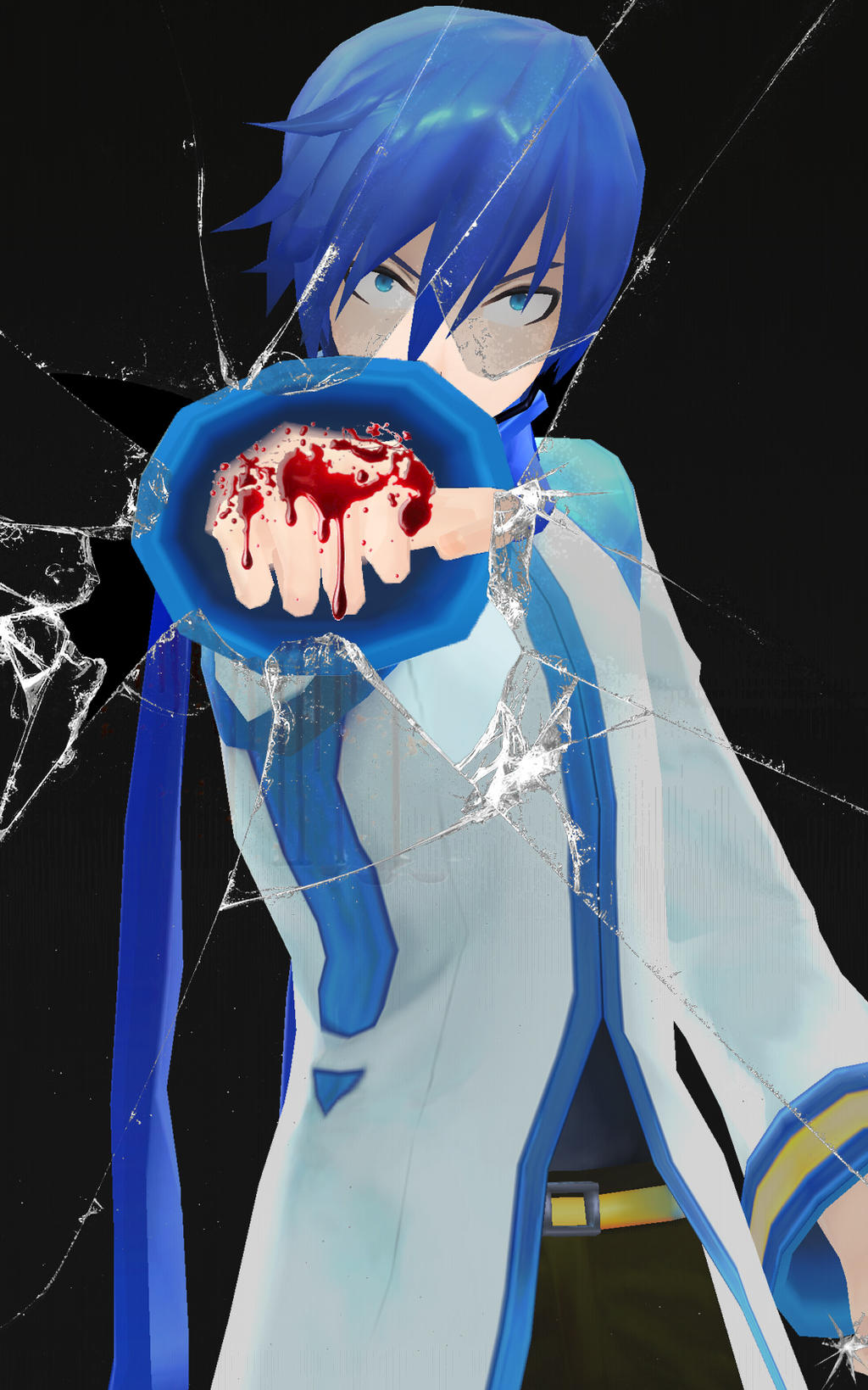 Mmd Vocaloid Kaito Glass Punch Android Wallpaper By Topex Psy On Deviantart