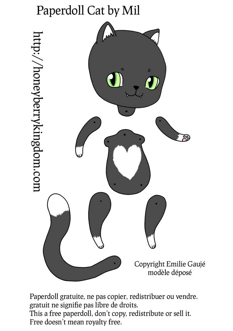 Papper Cat Pattern Cat Paperdoll Pattern by honeymil on DeviantArt