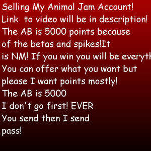 Selling My Animal Jam account