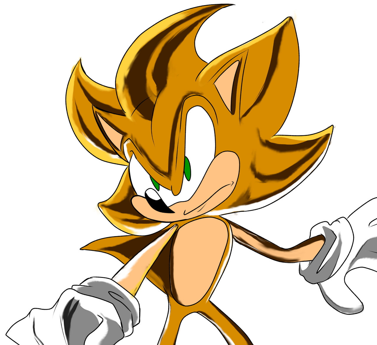 Super Sonic in Sonic 1 Prototype style by ThomasTheHedgehog888 on DeviantArt