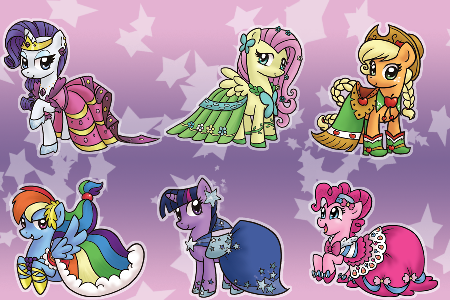 Ponies in Gala Dresses