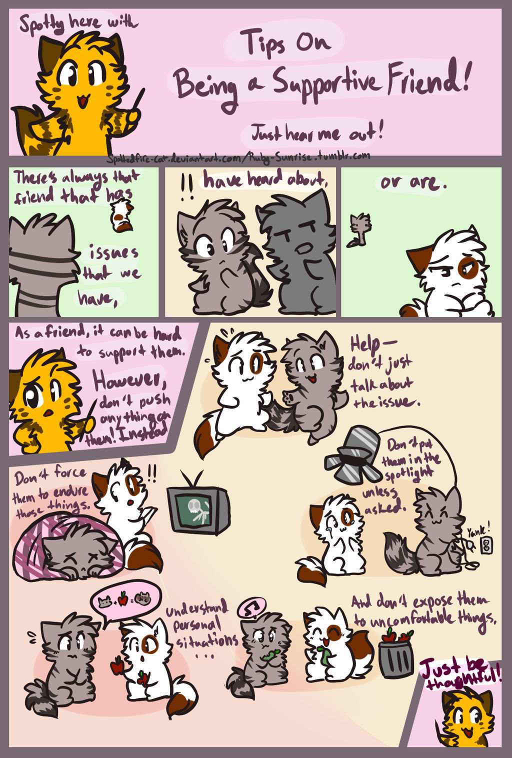 Being a Supportive Friend by Spottedfire-cat