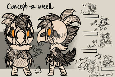 Concept a Week 04- Lily Bird, Crow Spirit