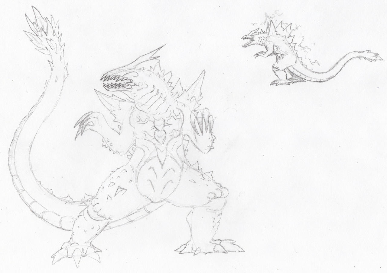 Legendary Godzilla vs Destroyer рисунок