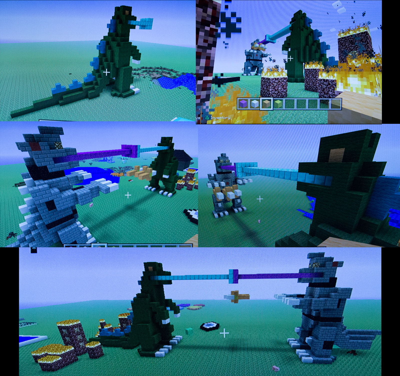 Minecraft Godzilla vs Mechagodzilla by DinoHunter2 on DeviantArt