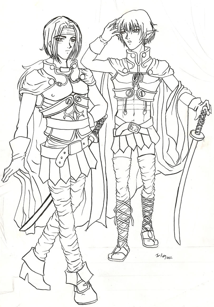 Laudano y Genji en tinta