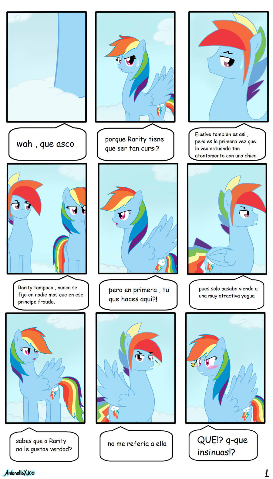 Rainbow Dash y Rainbow Blitz -Comic pag. 1
