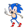 Sonic attempts to move at a high velocity