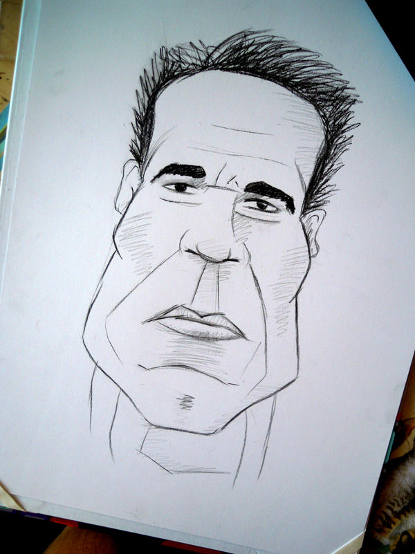Caricature of Arnold Schwarzenegger