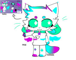 Redrawn my old kittydog oc back in June 2022.