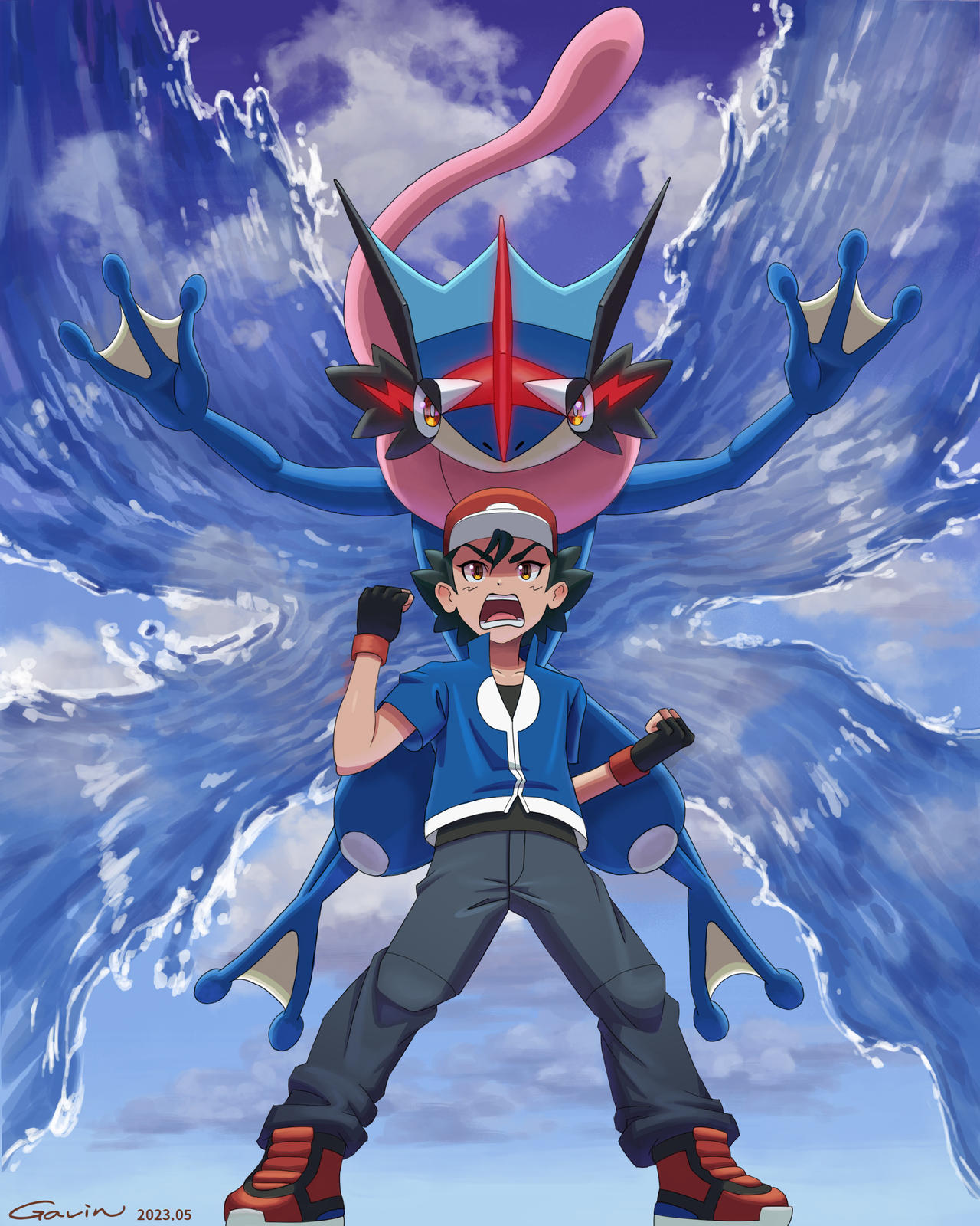 Ash S Greninja By GavinHsu On DeviantArt