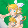 Curious Rin and Len