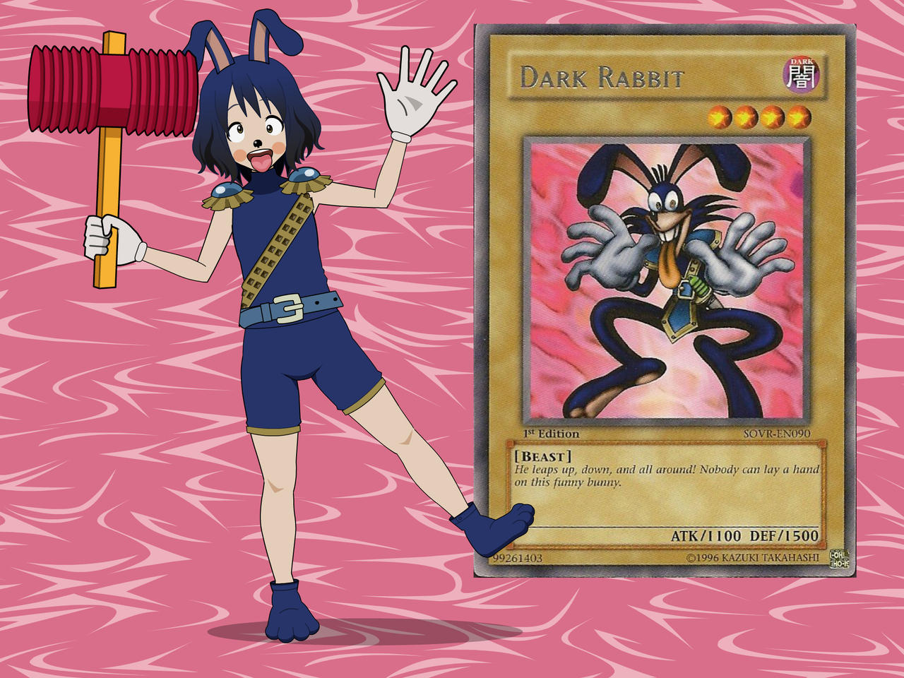 dark rabbit yugioh card Yu-Gi-Oh Dark Rabbit Card 1996 Konami