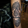 Abstract Rose and Henna Tattoo