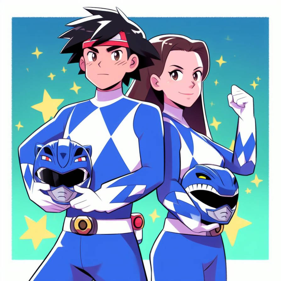 Ash Ketchum and Arwen as Power Rangers (AI Art) by HunterJohnson882 on ...