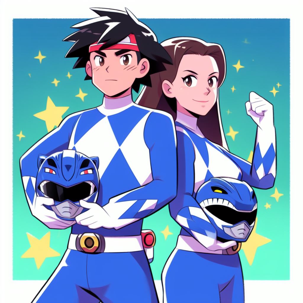 Ashton Power Ranger Ash Ketchum and Arwen as Power Rangers (AI Art) by HunterJohnson882 on ...