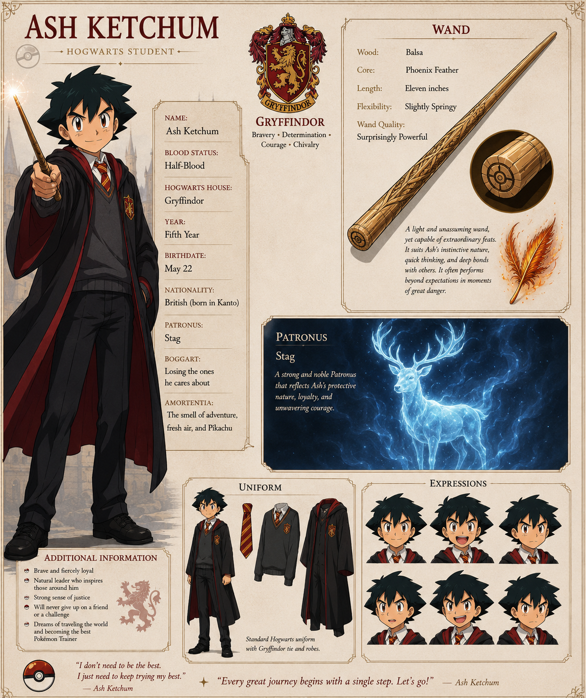 Ash Refrence Ash Ketchum Harry Potter AU Reference Sheet by HunterJohnson882 on ...