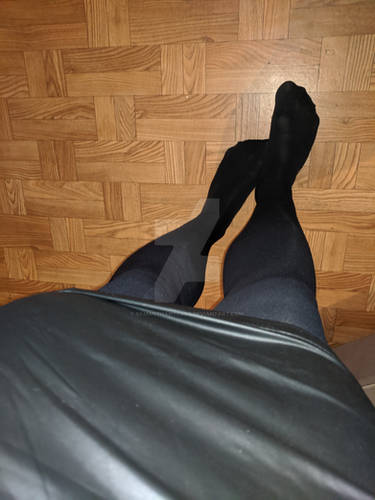 Skirt, opaque tights and my legs