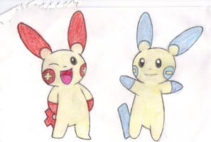 Plusle and Minun, the cheering pokemon!