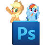 Applejack And Rainbow Dash Photoshop logo