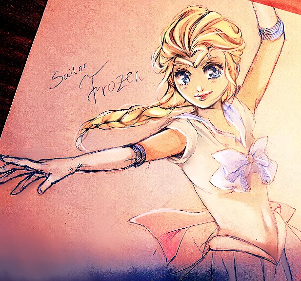 Sailor Frozen: Elsa as Sailor Soldier :D