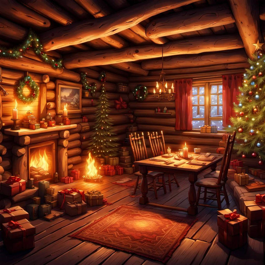 Christmas Cabin by recycledrelatives on DeviantArt