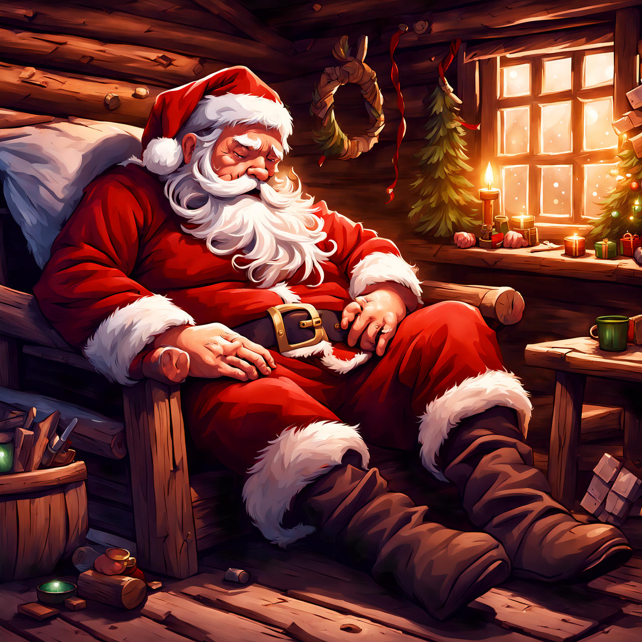 Hectic Santa Exhausted Santa by recycledrelatives on DeviantArt