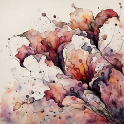 Watercolor and Ink Flowers