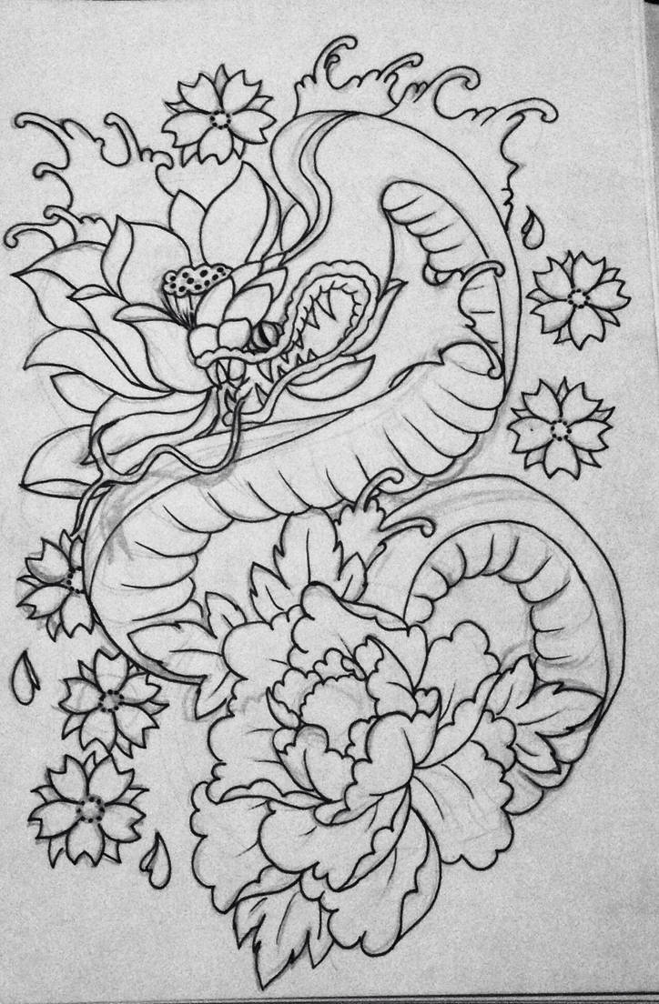 Japanese snake tattoo by VettieCat on DeviantArt