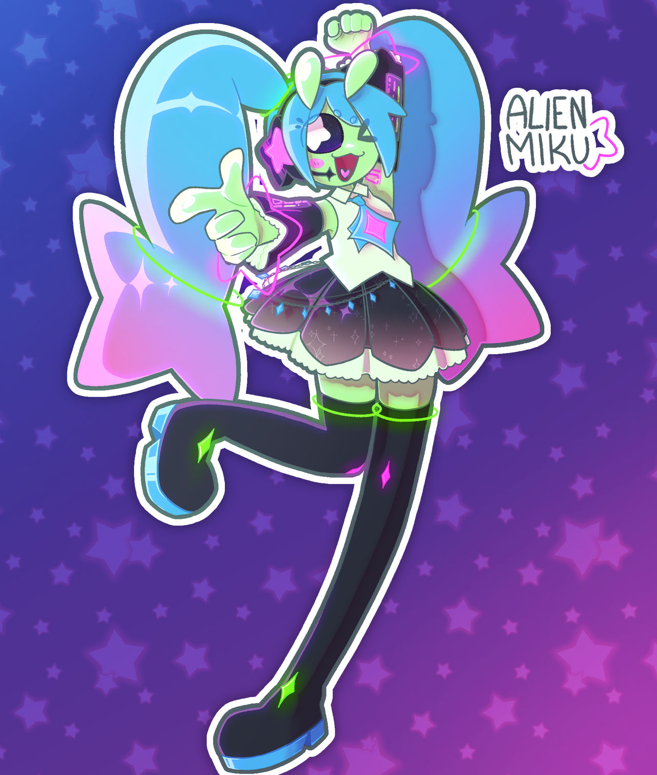 Alien Hatsune Miku By AylinSArt On DeviantArt alien-hatsune-miku-by-aylinsart-on-deviantart