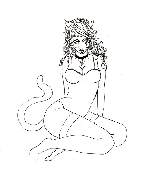 Pinup lineart 3