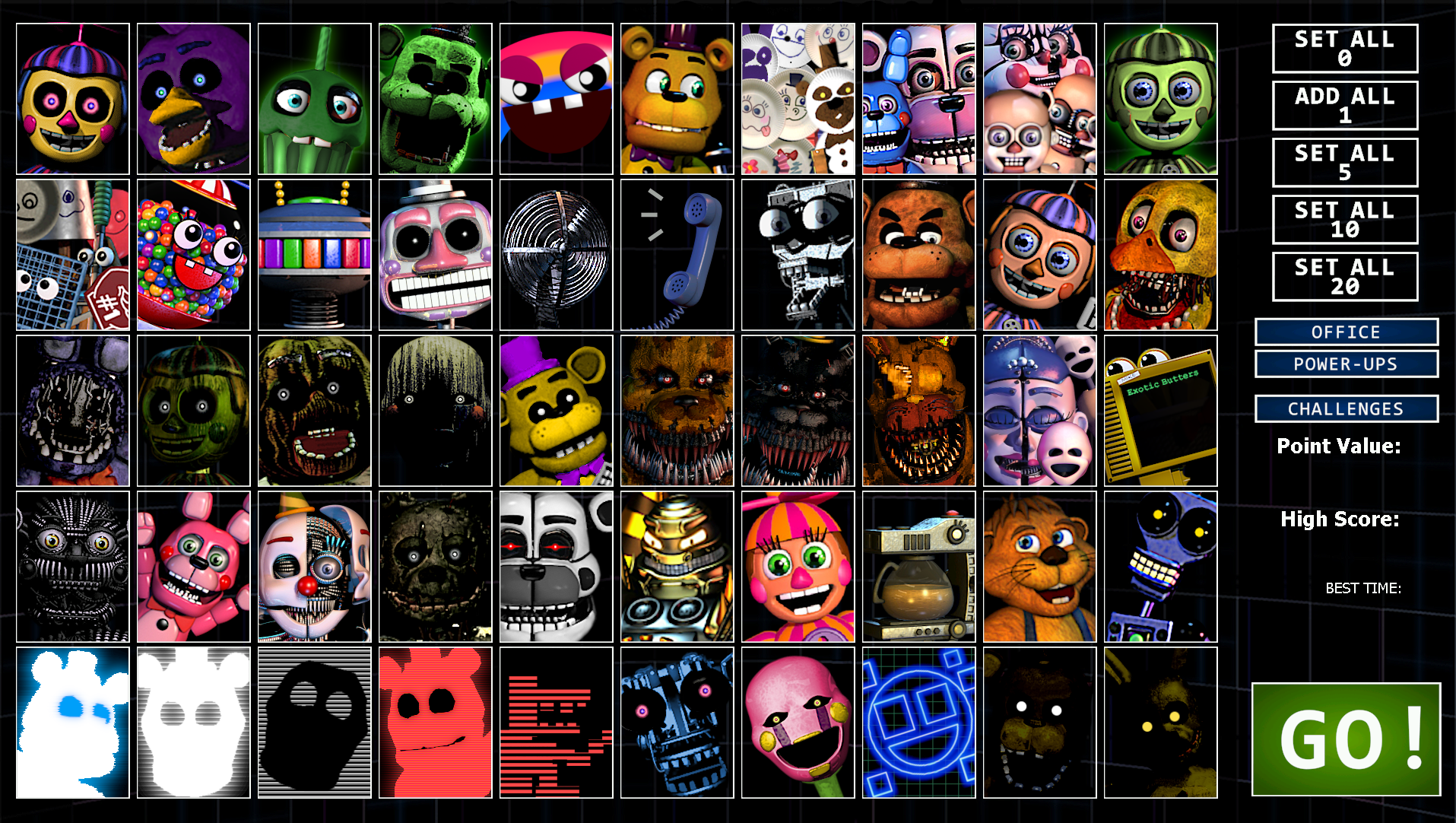 FNAF - If I Made Ultimate Custom Night V3 by Saturn-Domo on DeviantArt
