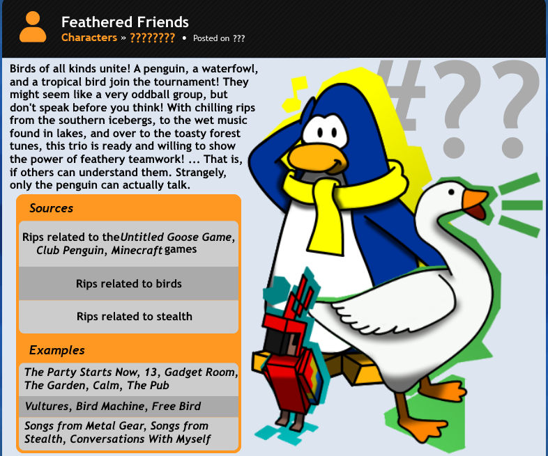 KFAD Contender Meme - Feathered Friends by Saturn-Domo on DeviantArt