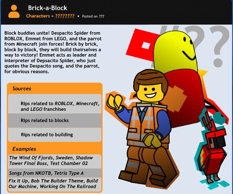 Kfad Contender Meme Brick A Block By Domobfdi On Deviantart Despacito Lego Roblox Despacito Spider Despacito Lego Roblox Despacito Spider Kfad Contender Meme Brick A Block By Domobfdi On Deviantart