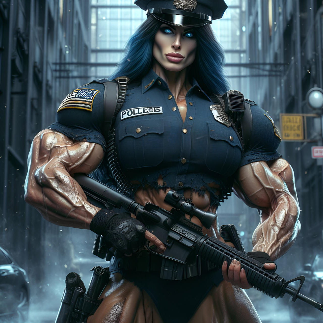 Buff Cops Deviantart Muscle Police by powergoofy on DeviantArt