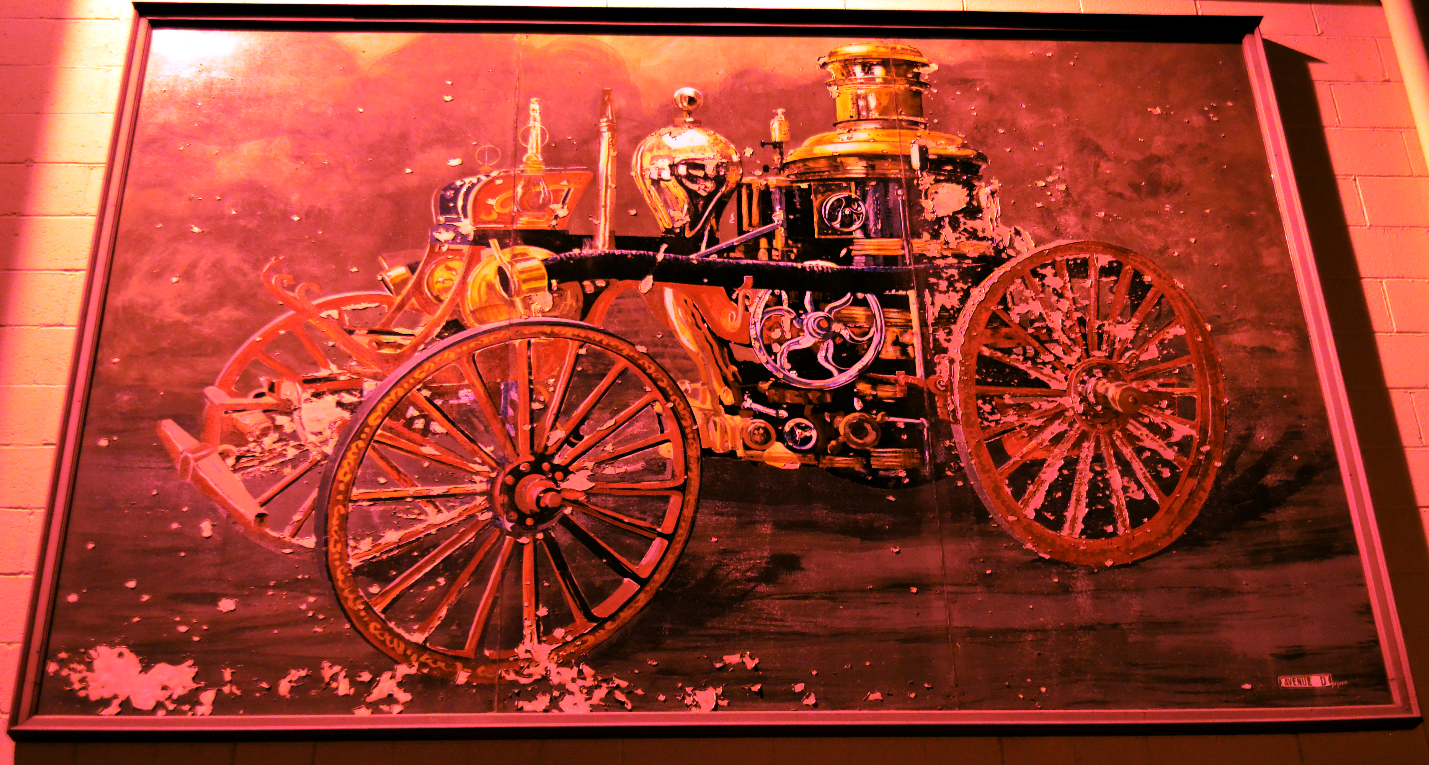 Steam Car Building wall art