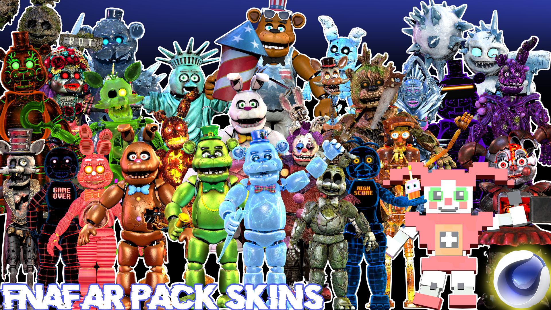 Cinema4D-Ports) FNaF World Pack C4D Release by Bun-Zai on DeviantArt