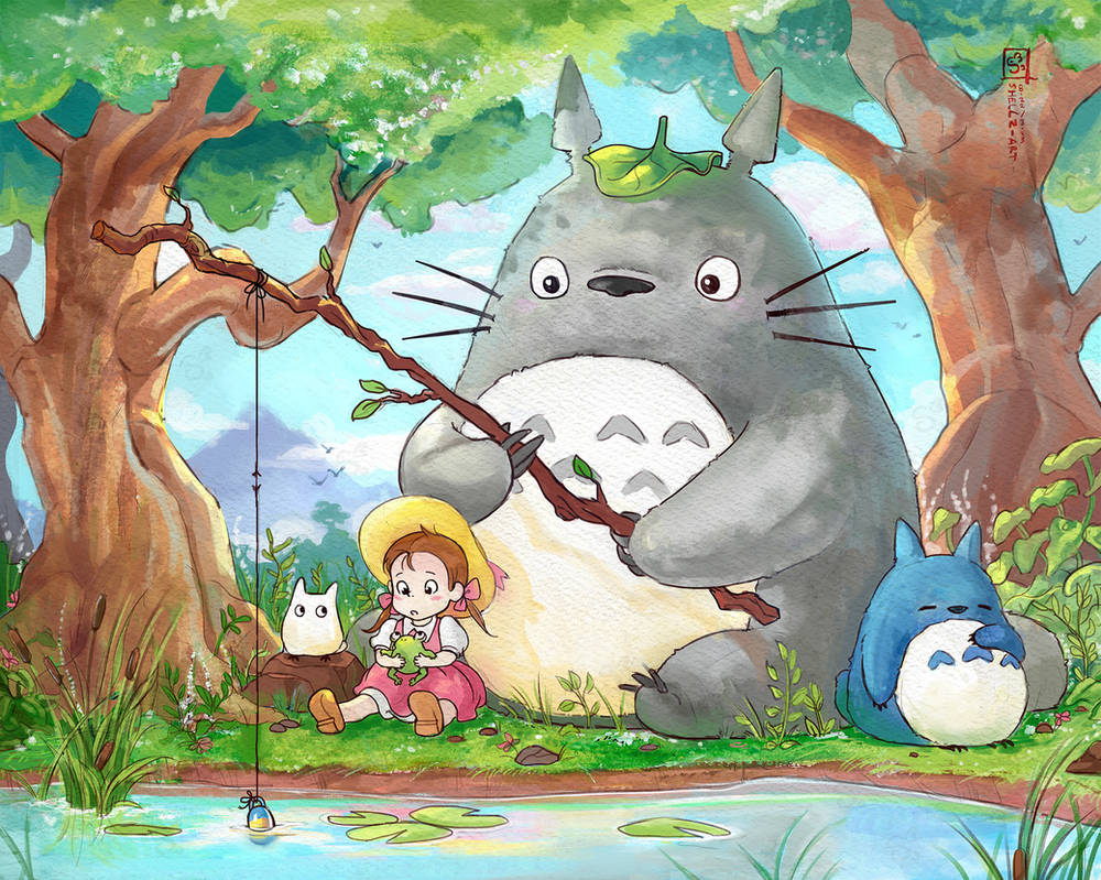 Totoro Goes Fishing
